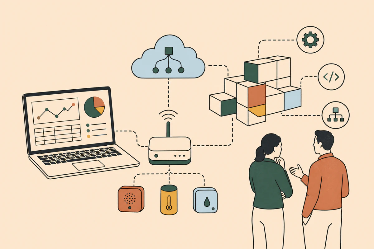 IoT and connected hardware product illustration